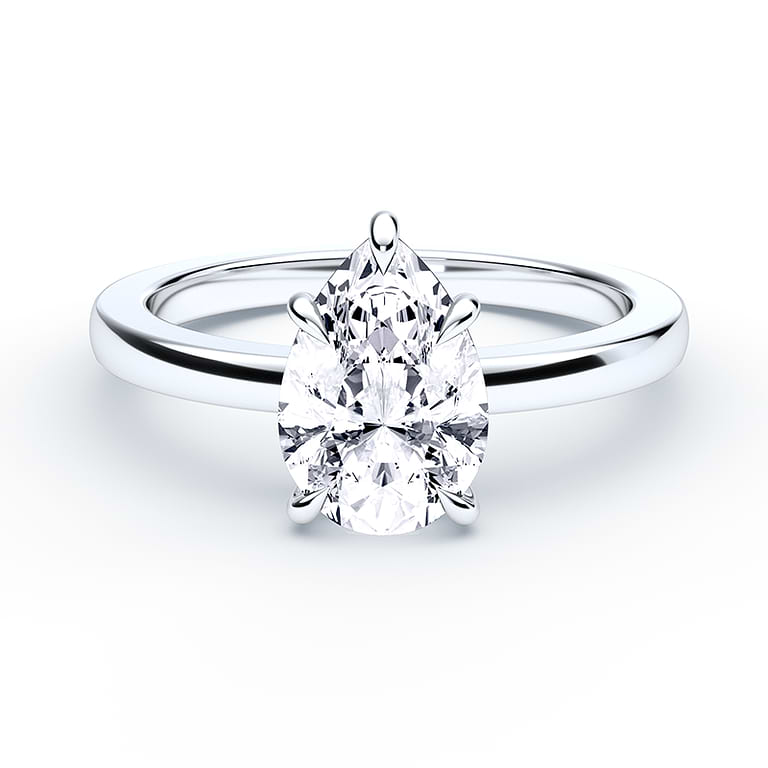Pear shaped engagement ring platinum new arrivals